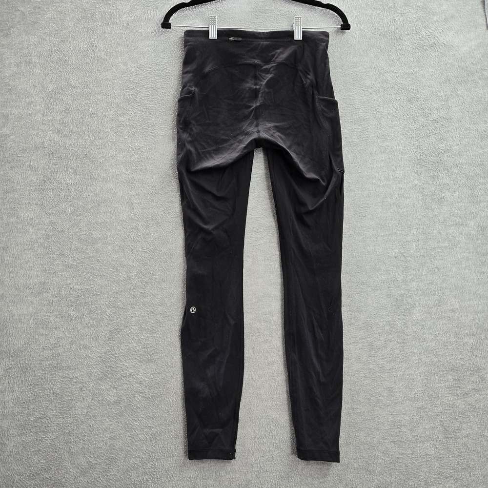 Lululemon Women Activewear Pants 4 Black Speed Up Yoga Legging Logo 28" Inseam - Picture 11 of 11